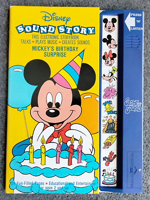 #ad Sound Story Mickeys Birthday Surprise Golden Vintage 1990s Sight N Sound Works $22.97
