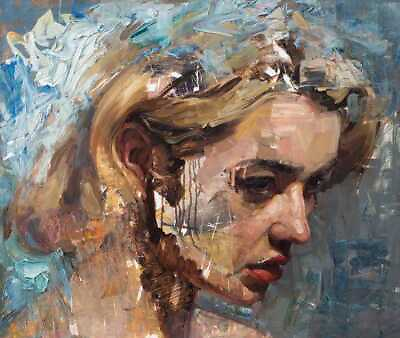 #ad Modern Abstract Handpainted High Quality Art Oil Painting Beauty woman On Canvas $79.20