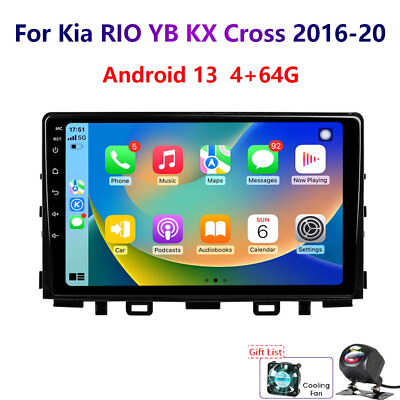 #ad 4 64G Android For Kia RIO KX Cross 2016 20 Wireless Carplay Car Stereo Radio GPS $166.54