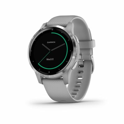 #ad Garmin vivoactive 4S Smartwatch Powder Gray Stainless $199.99