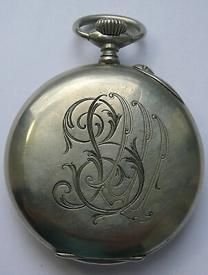 #ad WWI Antique Pocket Watch Pavel Bure Monogram Imperial Russian Paul Buhre Working $199.00