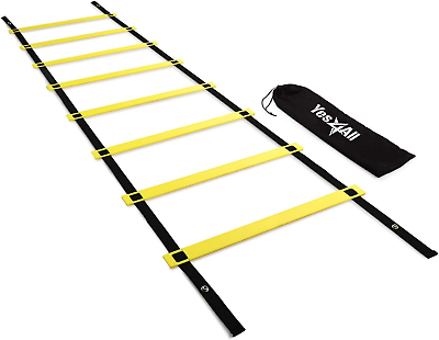 #ad 8 12 20 Rungs Agility Ladder Speed Training Equipment Speed Ladder for Kids $16.81
