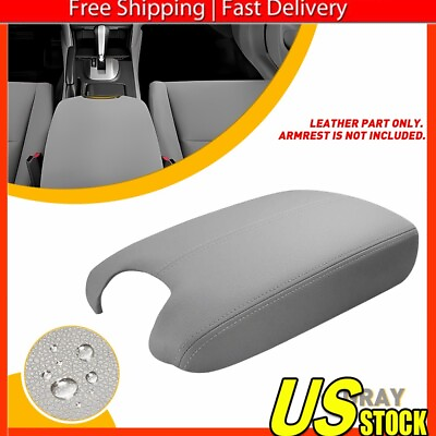 #ad For Honda Accord 2008 2012 Car Center Console Armrest Lid Cover Gray Leather $12.99