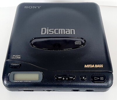 #ad Sony Discman D 11 Mega Bass Portable CD Player BLACK WORKS $46.50
