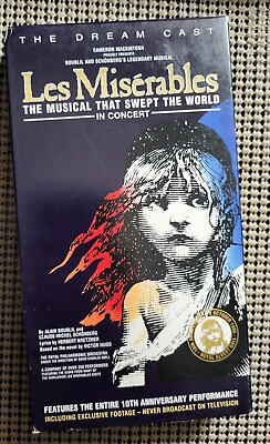 #ad les miserables in concert vhs movie $10.99