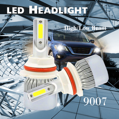 #ad 9007 Super Bright LED Headlight bulbs Hi Lo Beam For Nissan Pathfinder 2005 2012 $19.97