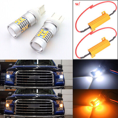 #ad Switchback 28 SMD LED Bulbs Kit for 2015 up Ford F 150 Front Turn Signal Lights $19.99