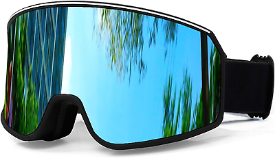#ad Ski Goggles over Glasses with Dual Lens Anti Fog Anti Uv Snow Goggles for Men $48.99