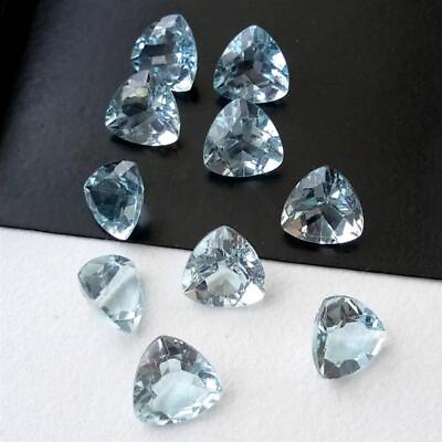 #ad Wholesale Lot of 5mm Trillion Cut Natural Blue Topaz Loose Calibrated Gemstone $17.59
