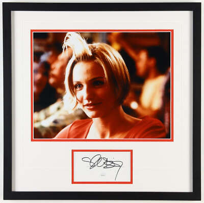 #ad Cameron Diaz Signed quot;There#x27;s Something About Maryquot; Custom Framed Cut Display JS $462.00