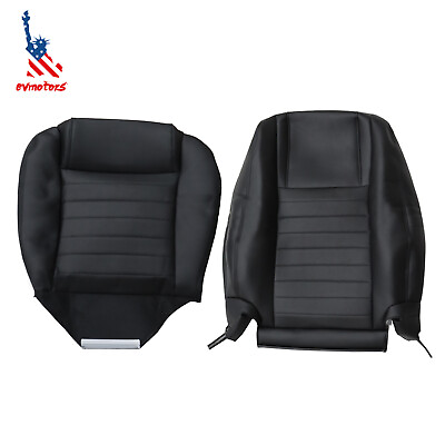 #ad Front Driver Bottom Top Black Seat Cover Set For 07 09 Ford Mustang $72.99