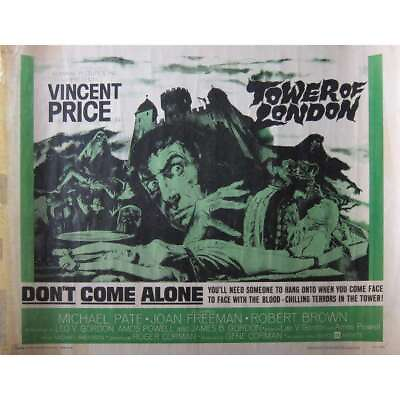 #ad THE TOWER OF LONDON Original Movie Poster 21x28 in. 1962 Roger Corman Vi $257.99
