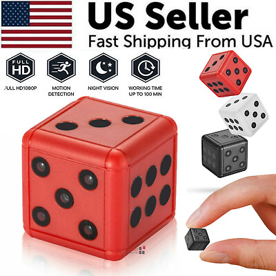 #ad Mini Dice Camera Home Security Night Vision HD 1080P Motion Detection Nanny Cam $17.95