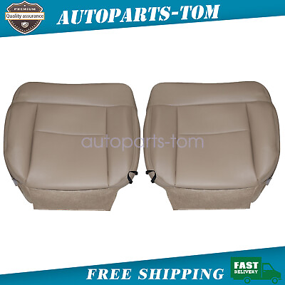 #ad Fits Ford F150 2004 2008 Driver Passenger Leather Bottom Seat Cover Beige Tan $49.99