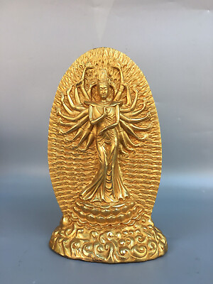 #ad Bronze gilded statue of Thousand Handed Guanyin Bodhisattva $288.00
