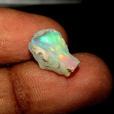 #ad 2.40 CRT Natural Ethiopian multi Fire opal Rough loose Gemstone Raw Opal N 100 $11.86