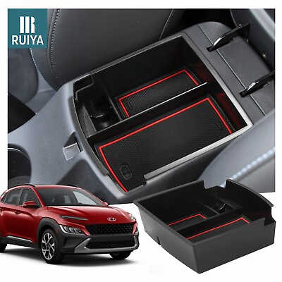 #ad RUIYA Car Center Armrest Storage Tray Organizer Box For 2018 2023 Hyundai Kona $18.61