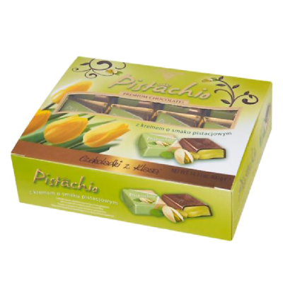 #ad Solidarnosc Candy PISTACHIO in Chocolate 400g GIFT BOX POLAND $14.99
