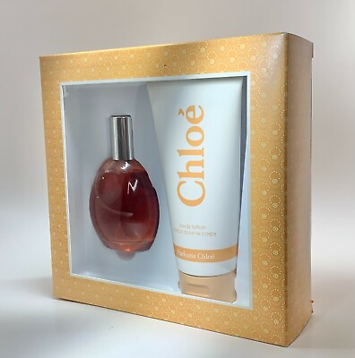 #ad CHLOE By Chloe 2Pc Parfum Set 3oz EDT 6.7oz Body Lotion $300.99