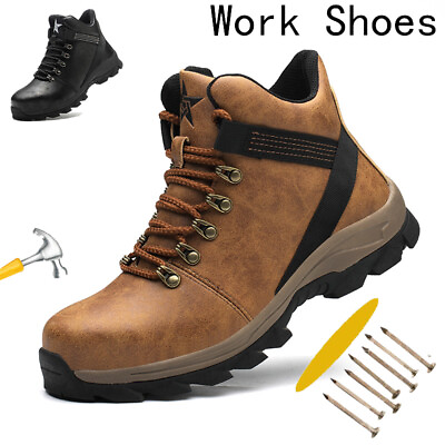 #ad Waterproof Sneakers Women#x27;s Safety Shoes Non Slip High Top Work Shoes Protective $51.29