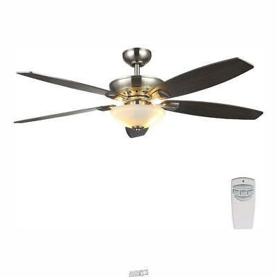 Connor 54 in. LED Satin Nickel Dual Mount Ceiling Fan with Light Kit and Remote $94.99
