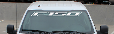#ad 2x fits F 150 Windshield Window Vinyl Decal Sticker Custom Vehicle WHITE 40quot; $7.99