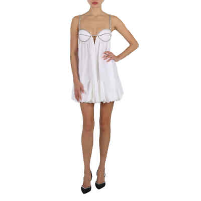 #ad #ad Area Ladies White Cotton Poplin Scallop Mini Dress Size 4 $645.83