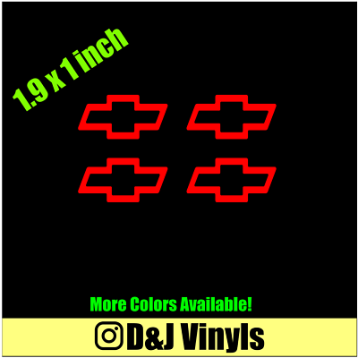 #ad 4x CENTER CAP DECALS Vinyl Decal Sticker Chevy Chevrolet $3.95