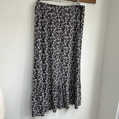 #ad Seasalt Guiding Light Skirt 18 Purple Floral Organic Cotton Blend New RRP £57 GBP 35.00