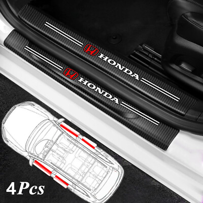 #ad 4pcs Car Door Side Step Sill Strip Anti Scratch Protector Sticker for Honda $11.99