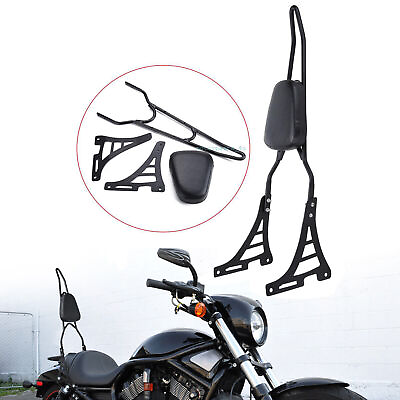 #ad Passenger Rear Backrest Sissy Bar Pad For Harley Sportster XL 883 1200 2004 UP $39.89