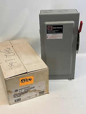#ad NEW IN BOX Cutler Hammer Fusible Safety Switch Disconnect DG223NGB 100A 240V $124.99