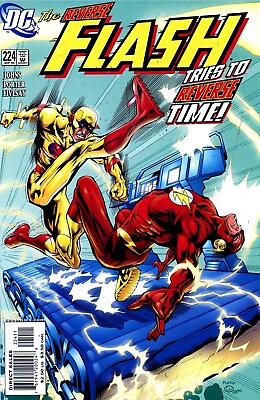 #ad The Flash #224 2005 DC Flash vs Reverse Flash HIGH GRADE $1.99