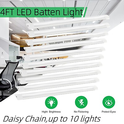 #ad LED Wraparound Flushmount Light 4ftLED Shop Light for Garage 4840 Lumens 5500K $109.00