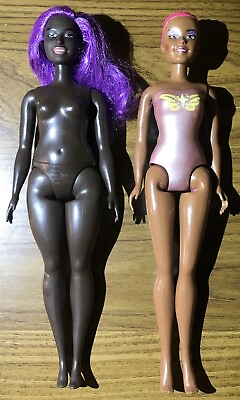 #ad Lot Of 2 Barbie MGA Entertainment Dolls 12” Body Positive Model African American $10.00