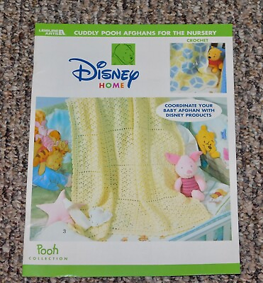 #ad Disney Cuddly Pooh Afghans For The Nursery Baby Crochet 9 Pattern Booklet $9.99