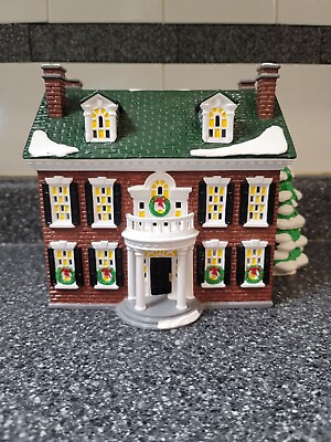 #ad Department 56 Snow Village Original Federal House #54658 Christmas Ceramic $29.00