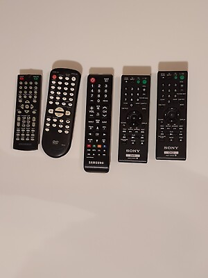 #ad Lot Of 5 Remotes Sony Samsung Sylvania And More $19.99