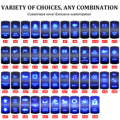 #ad Blue LED Backlit Light Rocker Toggle Switches Button for Offroad Truck Boat ATV $8.99