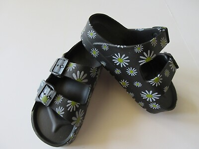 #ad New Girl#x27;s Super Comfort Double Buckle Footbed PVC Slide Sandal Various Sizes $12.75