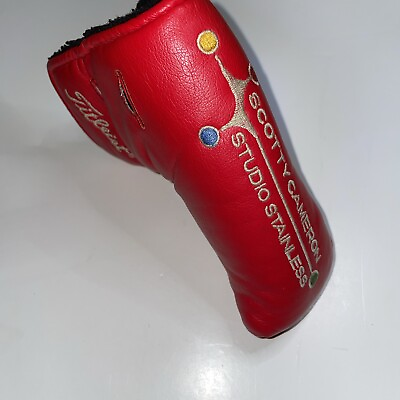 #ad Scotty Cameron Vintage Red Studio Stainless Headcover Blade Cover RARE $69.99