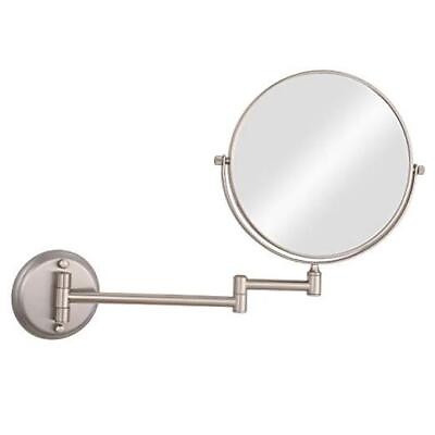 #ad 8quot; Wall Mounted Makeup Mirror with MagnificationTwo Sided 10X Brushed Nickel $78.91