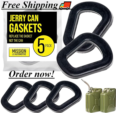 #ad Jerry Can Gaskets Pack of 5 Replacement Gaskets for 20L NATO Jerry Can Spout $11.69