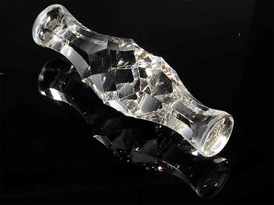 #ad Antique Czech crystal art glass faceted Chandelier prism door handle $45.00
