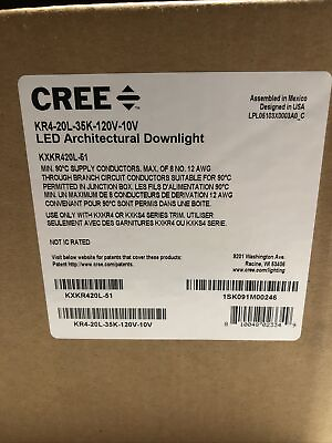 #ad *BRAND NEW* Cree LED Commercial Down lighting KR4 20L 35K 120V 10V $65.00