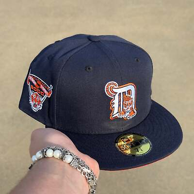 #ad Black Detroit Tigers 2000 Year Side Patch 59fifty New Era Fitted Cap Hat $64.00