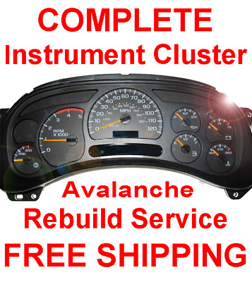 #ad 2001 2006 Chevy Avalanche Instrument Gauge Cluster Speedometer Dash Panel REPAIR $69.00