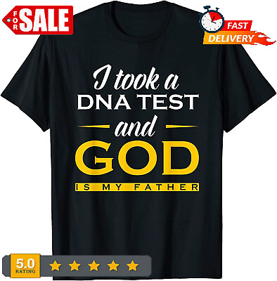 #ad NEW Funny I Took A DNA Test God Is My Father Jesus Christian T Shirt $15.50