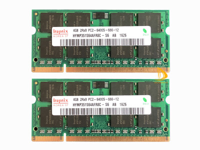 #ad Hynix 8GB 4GB 2GB 2RX8 DDR2 800MHz PC2 6400S SODIMM Laptop RAM Memory 200Pin lot $26.96