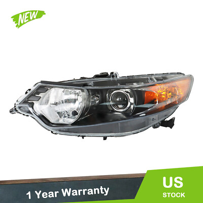 #ad Headlight Assembly Fit For Acura TSX 2009 2014 LH Driver Side Single Clear Lens $80.99